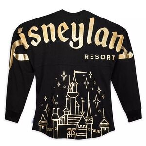Disneyland sleeping beauty castle spirit jersey in gold and black